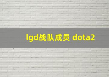 lgd战队成员 dota2